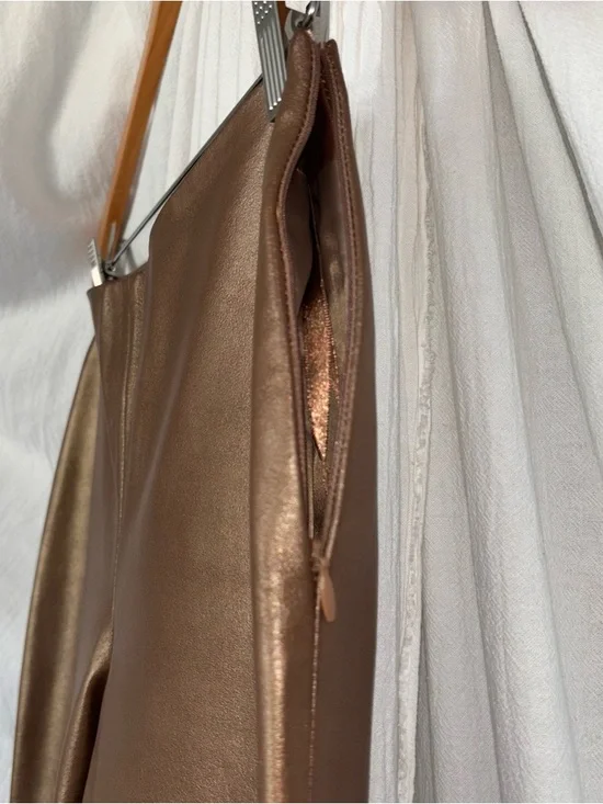 Ralph Ralph Lauren Brown and Gold Leather Pants Size 6 - Picture 3 of 8